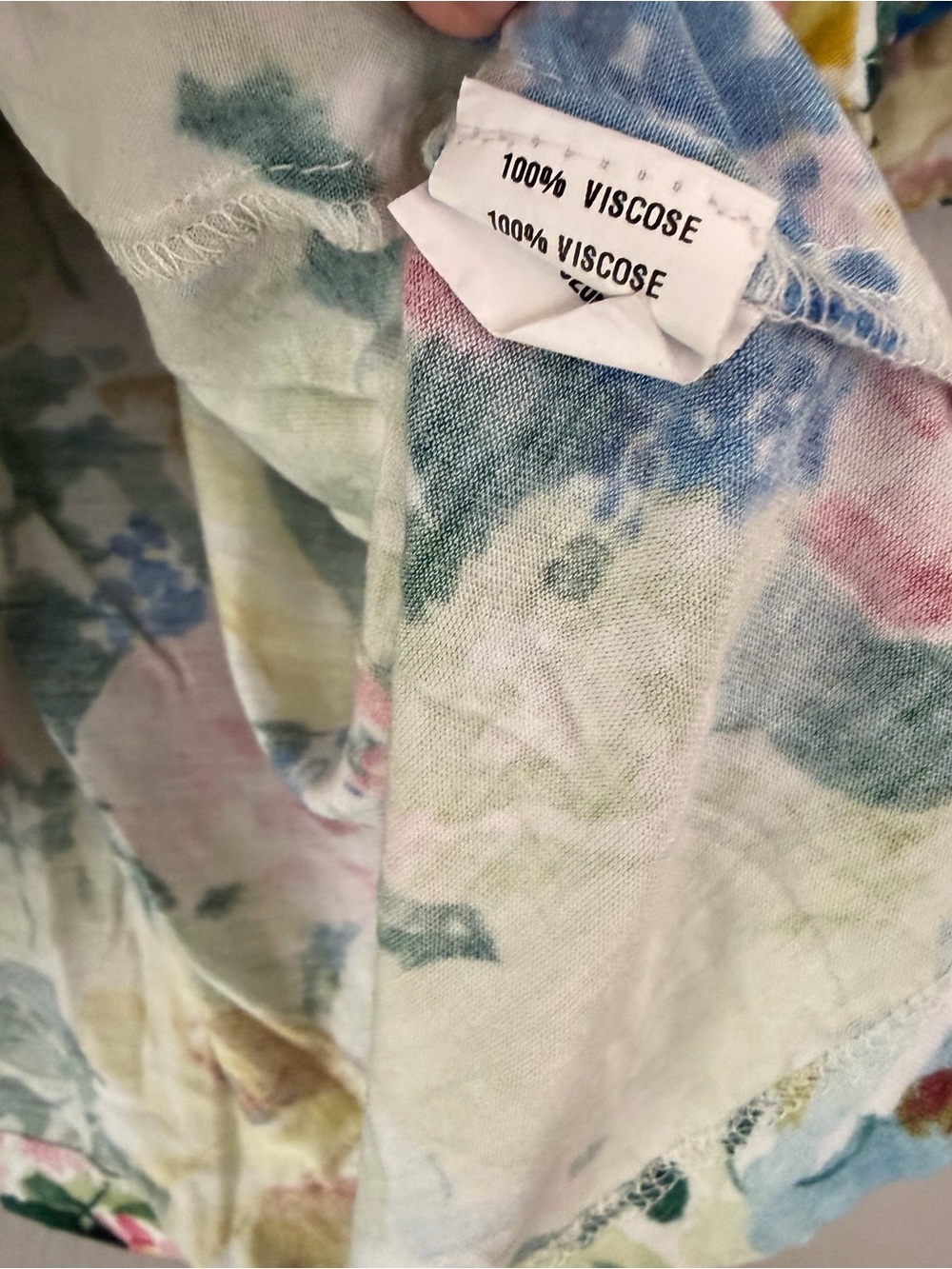 BI^nk London Anthropologie STEPHANIE Floral V-Neck Top pink green - Picture 8 of 10